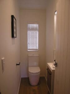 bathroom renovation - small vanity in toilet