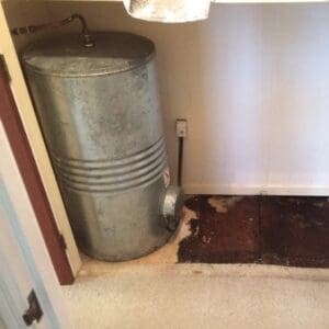 leaking low pressure hot water cylinder